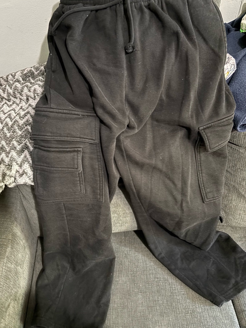 Garage Black Cargo Sweatpants with Utility Pockets